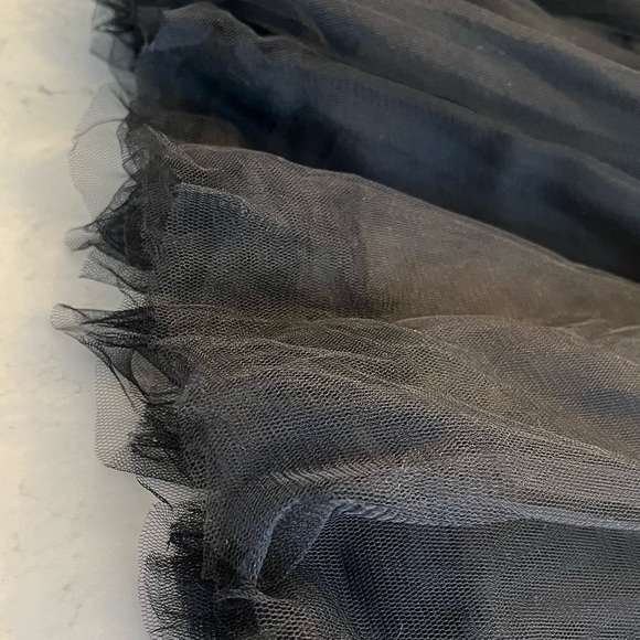 EMOTION Two Piece Cropped Black Mesh Glam Lace Tutu Mini Prom Punk Dress Outfit - Picture 11 of 14